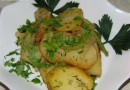 Cartofi prajiti cu pere si fasole verde