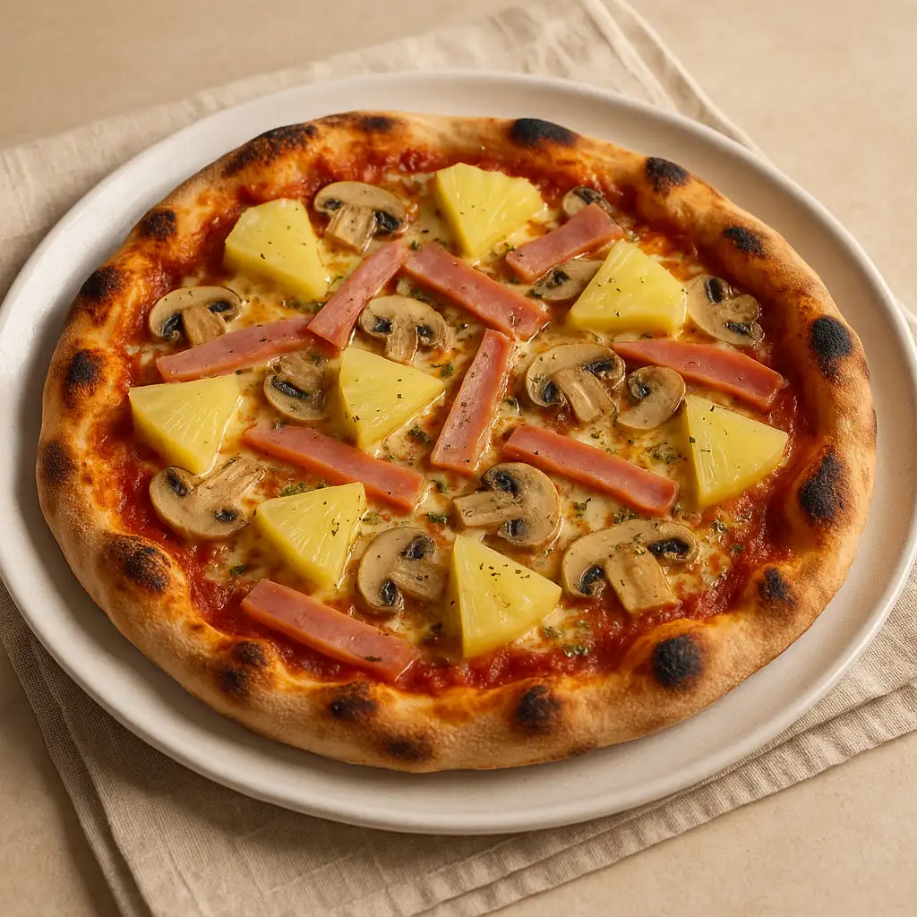 pizza-cu-ananas-si-sunca.webp exemplu de porție de rețetă pentru o persoană